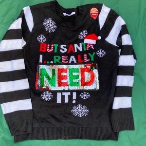 Christmas Sweater Reversible Sequins